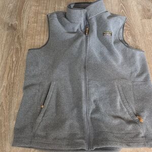 L.L. Bean Heather Gray Fleece Vest